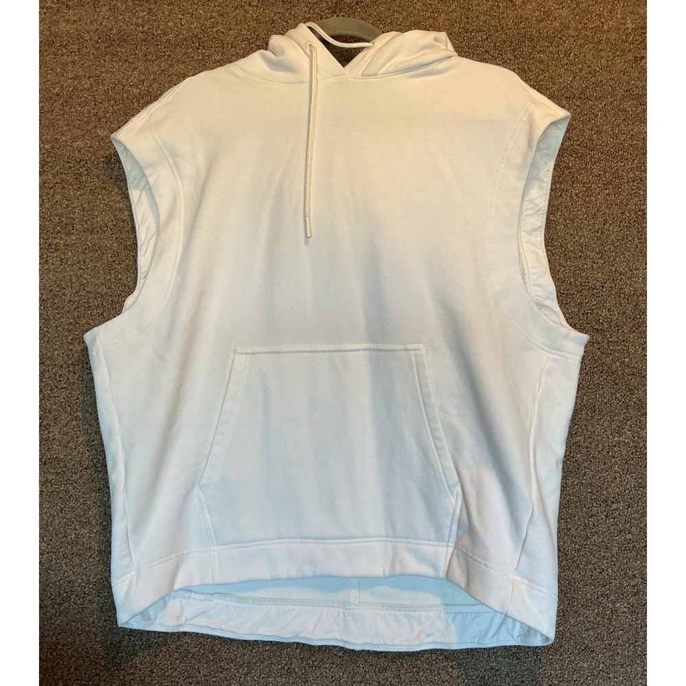 Athleta Retroplush Cocoon Hoodie Sweatshirt Magnolia White SIZE M Sleeveless